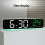 Office Bedroom Digital Clock LED Screen-White shell green li 5