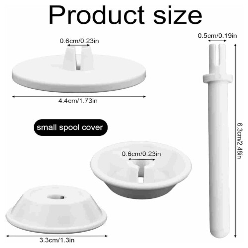 Sewing Machine Vertical Roll Support Set 3Pcs Permanent ABS 2