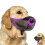 Mesh Dog Muzzle Adjustable Strap Face Cover For-Purple S 7