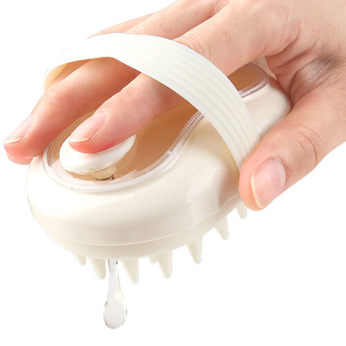 Travel Friendly Scalp Peeling Brush With Refillable-White 2