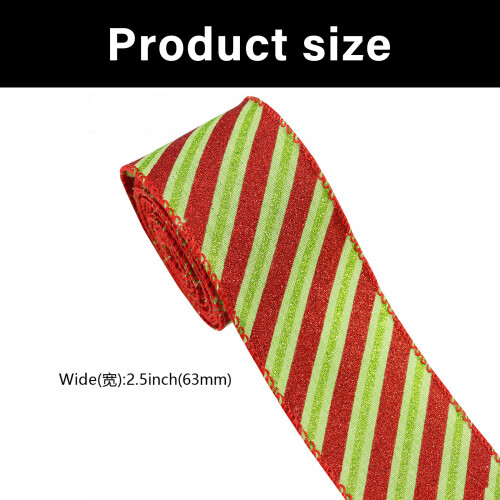 Dynamic Holiday Decoration Ribbon Roll With-Green bottom dot 2