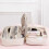 Water Resistant PU Cosmetic  Bag Compartment Spacious-White cat 7
