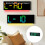 Digital Wall Clock With Auto Color Cycling-6677R Black Shell 2