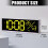 Digital Wall Clock With Auto Color Cycling-6677R Black Shell 3