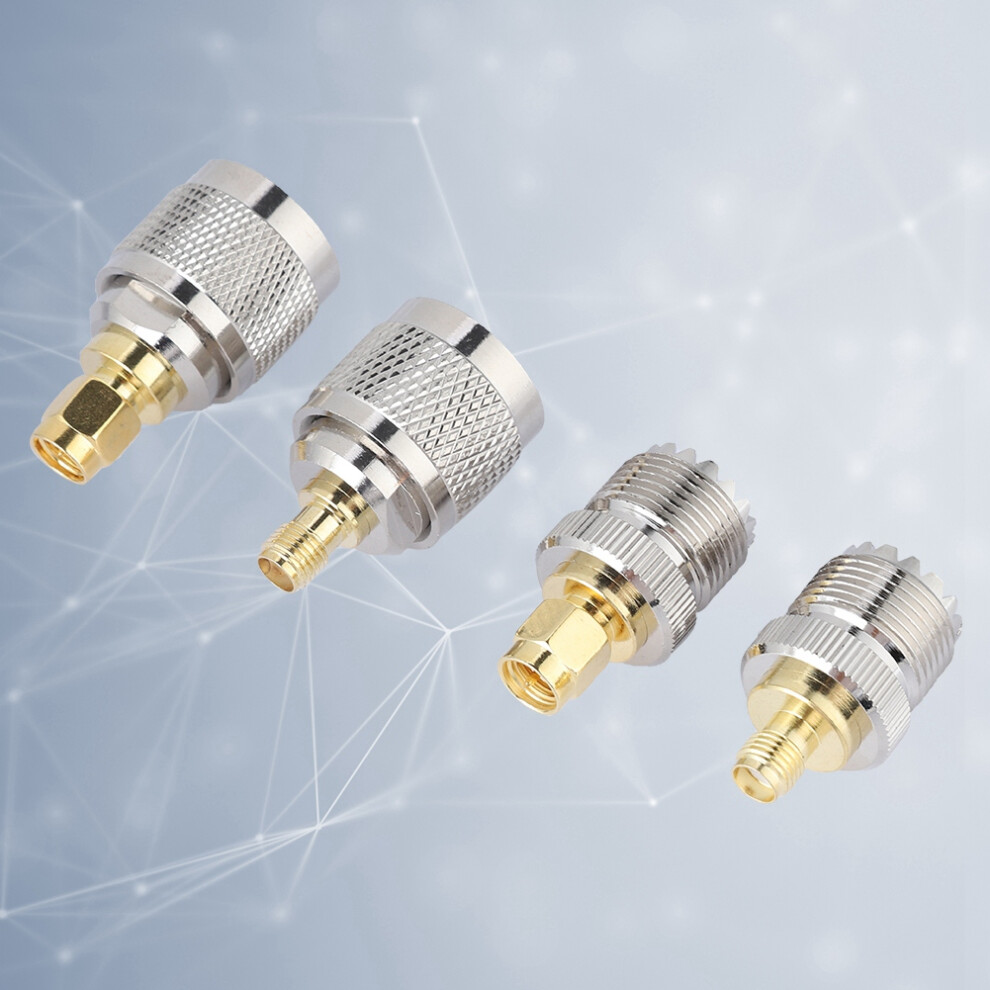 Rf Coaxial Adapter Kit 4X Sma To Uhf Male Female Connectors For Reliable Signal 8411392757083