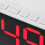 Digital Wall Clock With Auto Color Cycling-6677R Black Shell 7