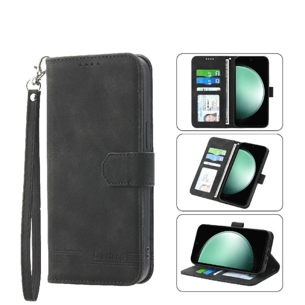 () Flip Case For Samsung Galaxy A57 5G Card Slots Magnetic Closure Cash Pocket Premium Wristband 764563249411