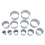 12PCS Stainless Steel Round Cookie Cutter Set - 10.5cm Diameter 11
