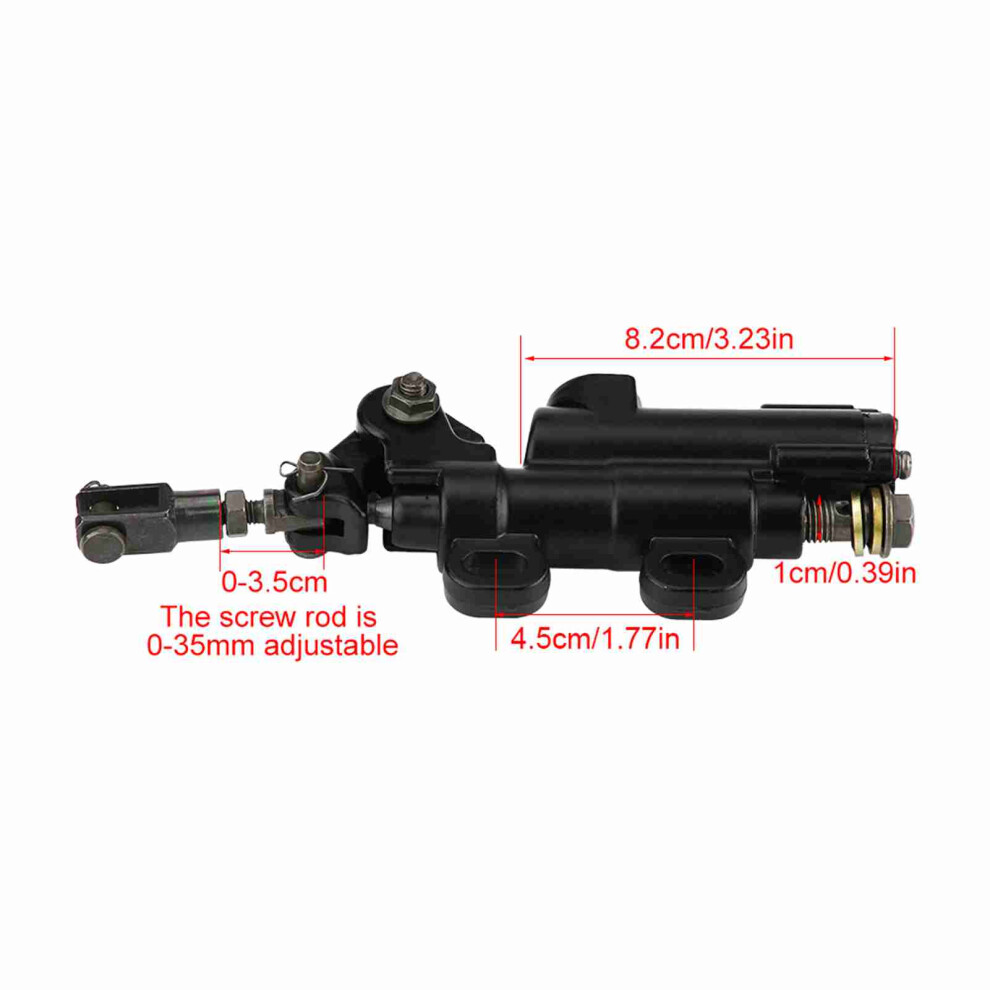 Folding Rear Brake Hydraulic Master Cylinder Pump For Motorcycle, Aluminum, Black 4961392757094