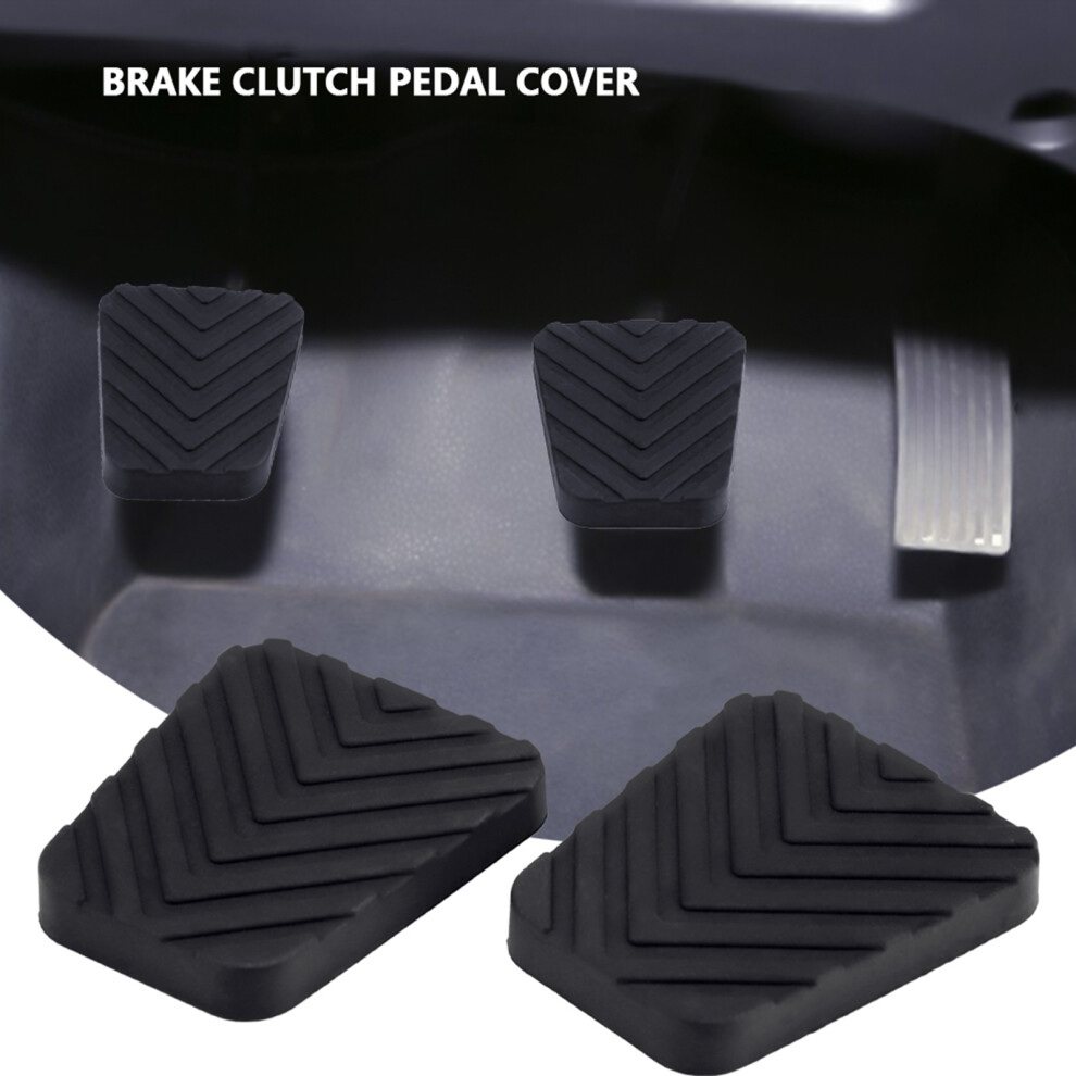 Pair Of Rubber Brake Clutch Pedal Pads For Accent Tucson Tiburon 66Mm Black 4921392920973