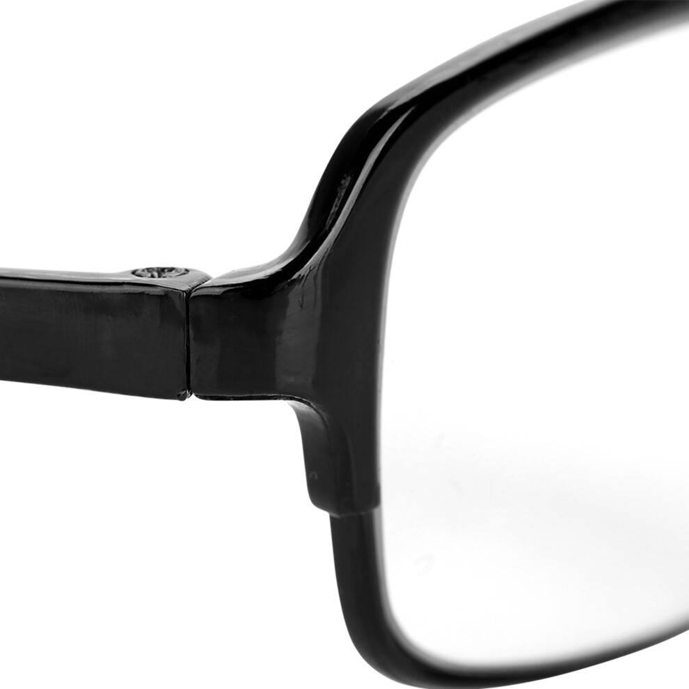 Unisex Foldable Black Reading Glasses 1.5, Lightweight & Thin