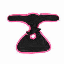Dog Puppy Female Diaper Underwear Polyester Sanitary Pants Black M Size