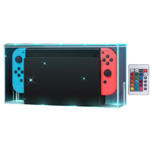 Clear Dust Cover with RGB Luminous Base for /OLED Protection Cover Protective Sleeve Acrylic Display Shell F
