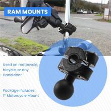 Rail Mount 1 Inch  Car Headrest Motorcycle Scooter Rearview Mirror Stem Bar Mount For Gar Min  For