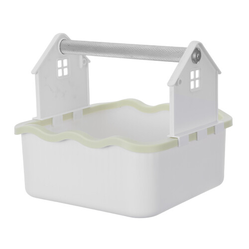 White Desktop Bird Training Stand with Potty Tray for Conures