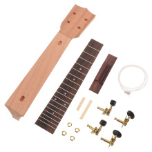 1Set Ukulele Neck Kit Wood Fretboard DIY Assembly Parts Assorted Color