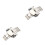 2Pcs Non-Automatic Elastic Belt Buckle Silver Stainless Steel Clasp 1