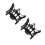 2Pcs Black Mic Shock Mount Plastic Metal Holder for Live Streaming 7