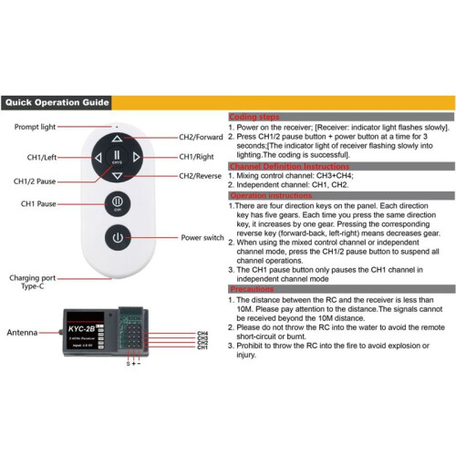 2.4G 4-CH Wireless Remote Control with Receiver  Wireless Remote Controlfor Transmitter Controller for Rc Car Boat 2