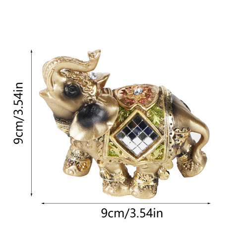 Lucky Elephant Gift Green Resin
