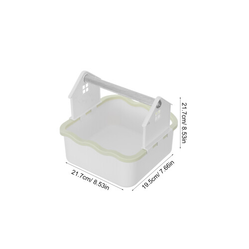 White Desktop Bird Training Stand with Potty Tray for Conures 1