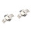 2Pcs Non-Automatic Elastic Belt Buckle Silver Stainless Steel Clasp 2