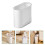 White Thickened Trash Basket for Kitchen Bathroom Use 9