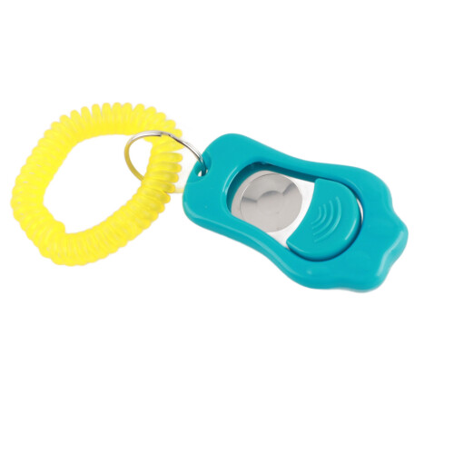 Dog Training Clicker Claw Shape with Wrist Strap - Adjustable 3 Gears Sky Blue 2