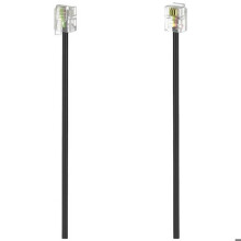 Hama téléphone (analogique) Câble de raccordement [1x RJ11 mâle 6P4C - 1x RJ11 mâle 6P4C] 3 m noir