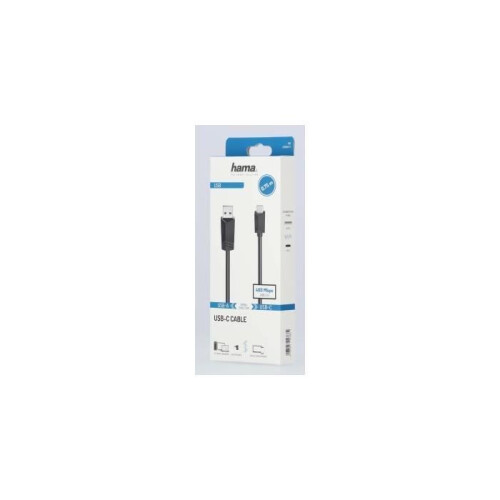 Hama Cable USB-C, macho USB-A - macho USB-C, USB 2.0, 480 Mbit/s, 0,75 m 1