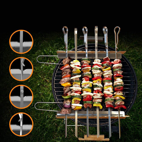 Barbecue Portable Argent Acier Inoxydable Résistant Camping 2