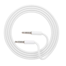 Stereo 3.5mm Jack Male to Male Audio Extension Cable White 1.5m