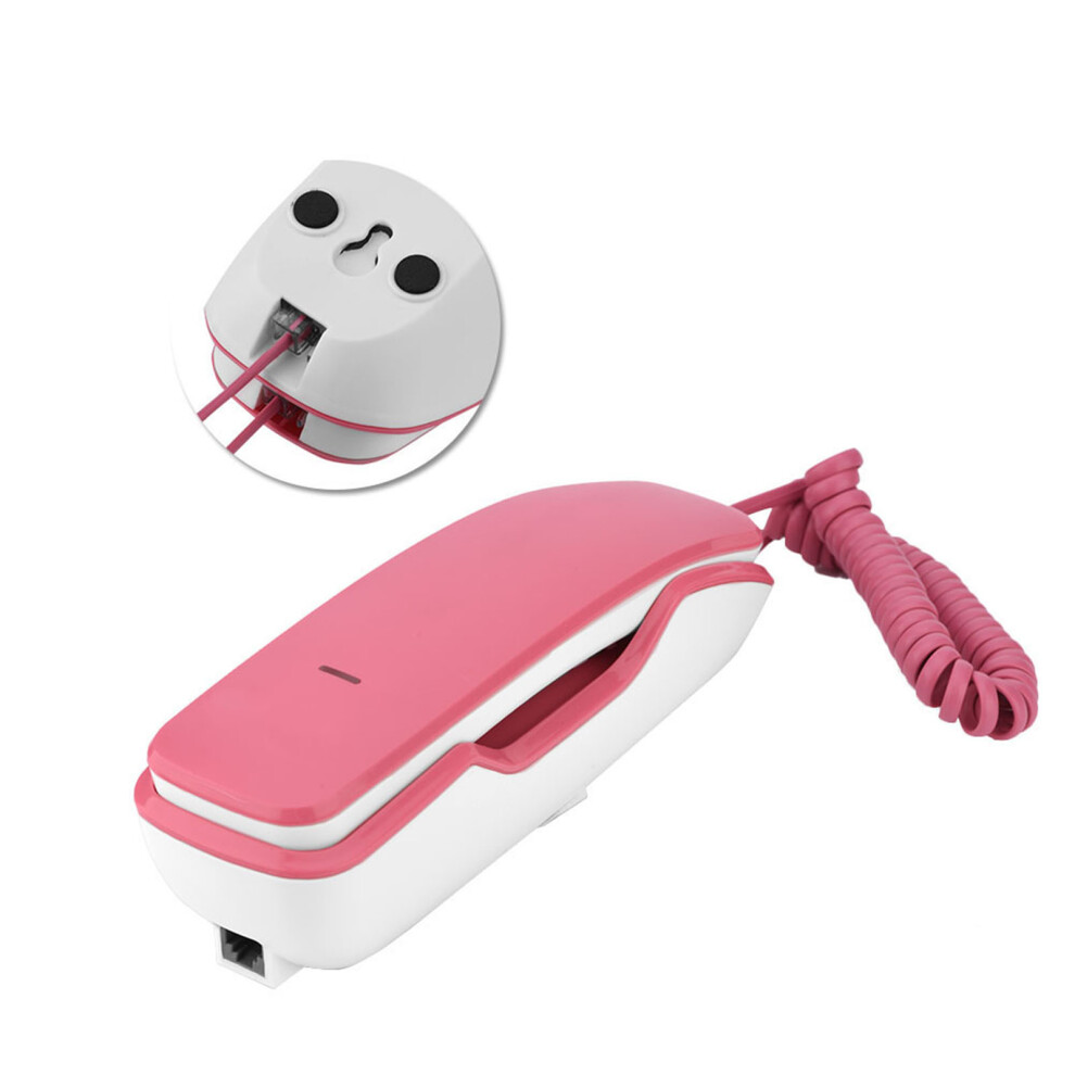 Wall Landline Phone With Mute, Pause, Redial Â Clear Sound Pink 3641392922746