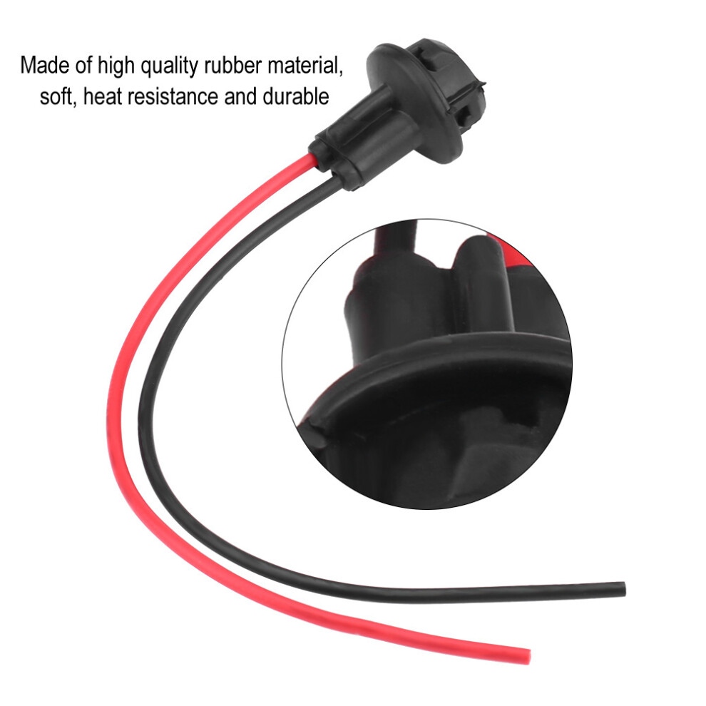 2Pcs T10 W5w 168 194 Rubber Car Bulb Socket Holders, Light/Black 9491392764358