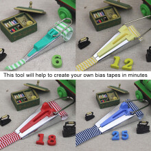 Sewing Bias Tape Maker Set 4 Sizes 6/12/18/25mm DIY Fabric Binding Tool