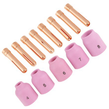 49pcs Gas Lens Alumina Nozzles Cups Collets Kit for WP-17/18/26 Welding Torch