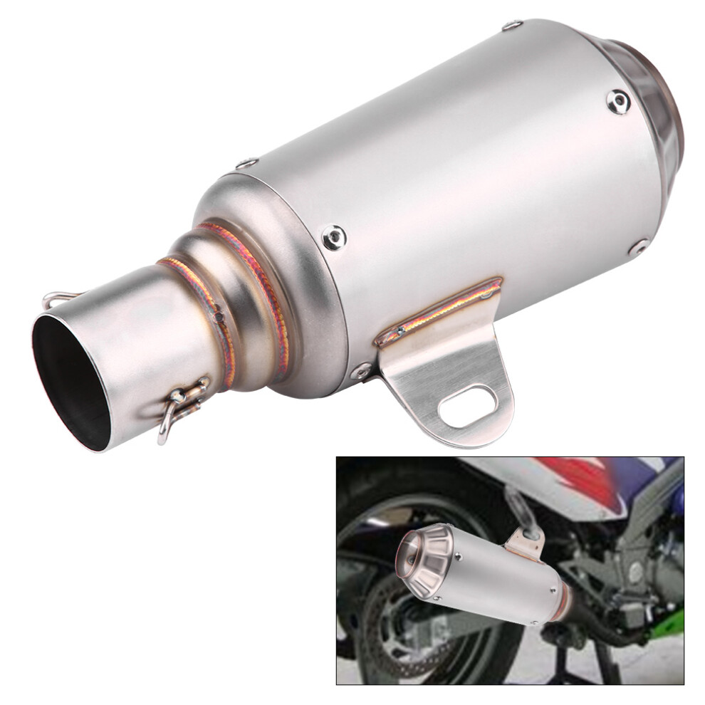 Universal Motorcycle Exhaust Muffler 51Mm Stainless Steel Titanium Color 4081392924293