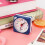 Mini Travel Alarm Clock Quartz LED Light with Snooze Function, Blue 1