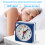 Mini Travel Alarm Clock Quartz LED Light with Snooze Function, Blue 4