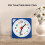 Mini Travel Alarm Clock Quartz LED Light with Snooze Function, Blue 5