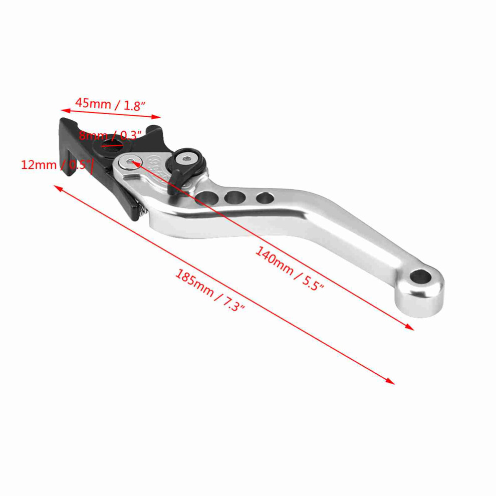 Cnc Aluminium Brake Levers Pair Silver 7293282889378