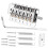 Tremolo System for ST Guitar with Locking Vibrato Bridge Silver 2