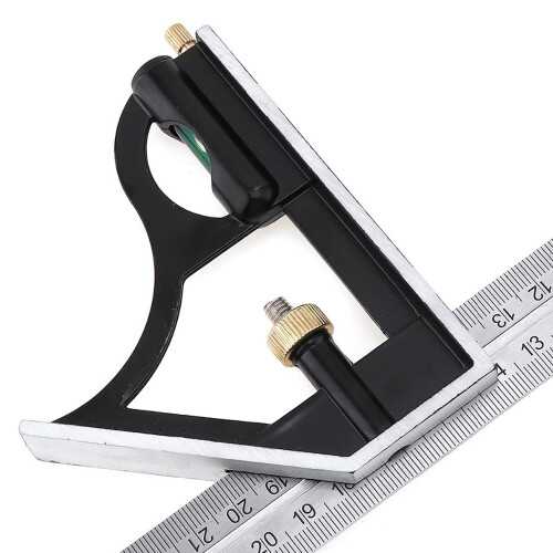 300MM Stainless Steel Multi-Function Combination Square Angle Ruler Black 1