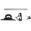 300MM Stainless Steel Multi-Function Combination Square Angle Ruler Black 6
