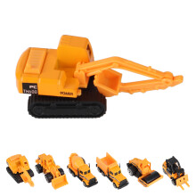 Kids Engineering Car Set 6pcs 1:64 Scale Alloy & Plastic Mini Vehicles Toy Gift