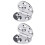 2PCS Copper 180 Degree Hinges for Sewing Table Folding Design Durable Material 2
