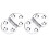 2PCS Copper 180 Degree Hinges for Sewing Table Folding Design Durable Material 3