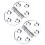 2PCS Copper 180 Degree Hinges for Sewing Table Folding Design Durable Material 4