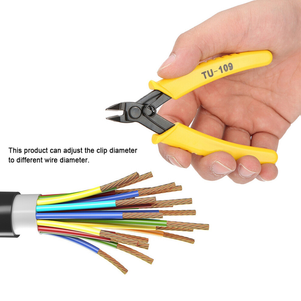 5In Electronic Diagonal Pliers Wire Cutter Tu-109 Durable Steel Tool 4621392768284