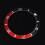 Aluminum Watch Bezel Insert Ring Black Red Replacement 37.5mm 5